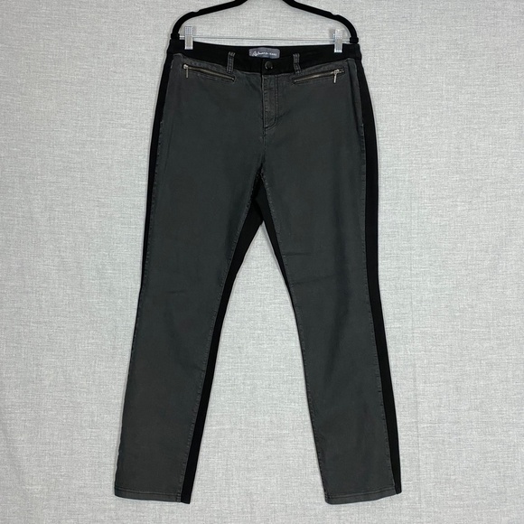 Reitmans Jeans Mixed Fabrics Pants Sz 13 Stretchy Back Denim Front - Picture 1 of 10